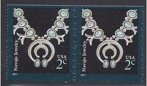 #3758b 2c American Design Navajo Necklace Coil Pair 2011 Mint NH