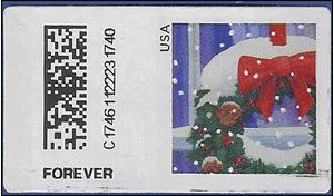 CVP100 (47c Forever) Holiday Windows-Wreath 2016 Used
