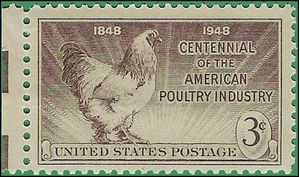 # 968 3c Poultry Industry Centennial 1948 Mint NH