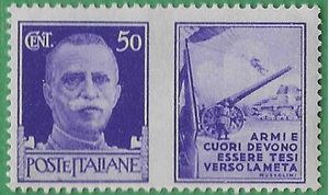 Italy # 438 1942 Mint NH Imperf. Pair