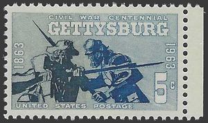 #1180 5c Civil War Centennial Gettysburg 1963 Mint NH