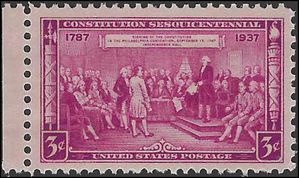 # 798 3c Constitution Sesquicentennial 1937 Mint NH