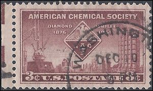 #1002 3c 75th Anniversary American Chemical Society 1951 Used