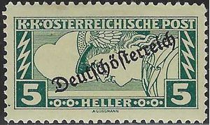 Austria #QE6 1919 Mint H 12.5 Perf