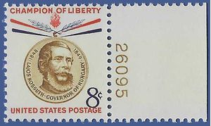 #1118 8c Champion of Liberty Lajos Kossuth 1958 Mint NH
