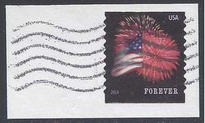 #4854 (49c Forever) Star Spangled Banner Coil Single 2014 Used