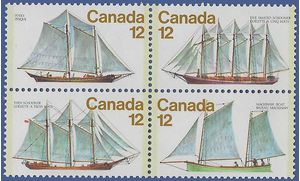 Canada # 744-747 1977 Mint NH Block of 4