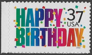 #3695 37c Happy Birthday 2002 Mint NH