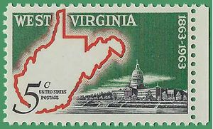 #1232 5c West Virginia Statehood 1963 Mint NH
