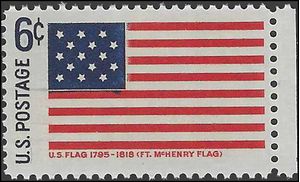 #1346 6c Historic American Flags Fort McHenry 1795-1818 1968 Mint NH