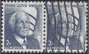 #1280 2c Frank Lloyd Wright 1966 Used Pair