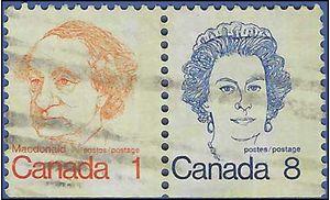 Canada # 586a (#586+#593) Booklet Pair 1975 Used