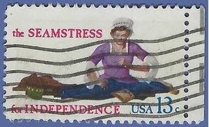 #1717 13c Skilled Hands for Independence Seamstress 1977 Used