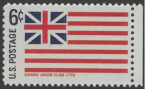 #1352 6c Historic American Flags Grand Union 1776 1968 Mint NH
