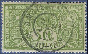 Netherlands #B  2 1906 CTO Jan 31 1907