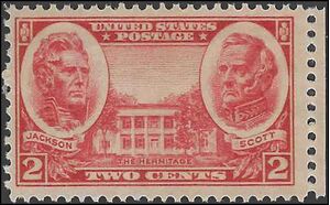 # 786 2c Generals Andrew Jackson and Winfield Scott 1937 Mint NH
