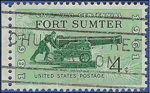 #1178 4c Fort Sumter Civil War Centennial 1961 Used
