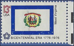 #1667 13c American Bicentennial West Virginia 1976 Used