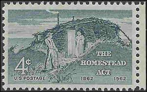 #1198 4c 100th Anniversary Homestead Act 1962 Mint NH