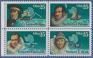 #2386-2389 25c Antarctic Explorers Block/4 1988 Mint NH