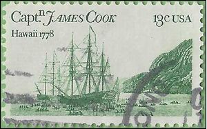 #1733 13c Capt. James Cook 200th  Anniversary 1978 Used