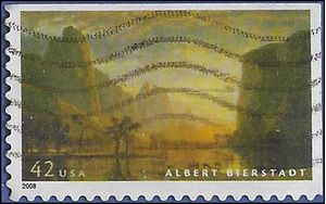 #4346 42c American Treasures Albert Bierstadt Booklet Single 2008 Used
