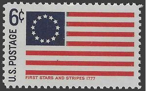 #1350 6c Historic American Flags First Stars and Stripes 1968 Mint NH