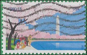 #4651 (45c Forever) Cherry Blossom Centennial  2012 Used