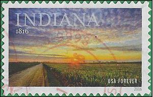 #5091 (47c Forever) Indiana Statehood 2016 Used
