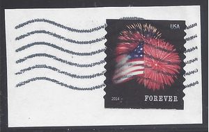 #4854 (49c Forever) Star Spangled Banner Coil Single 2014 Used