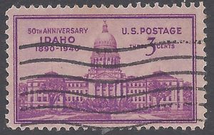 # 896 50th Anniversary Idaho Statehood 1940 Used