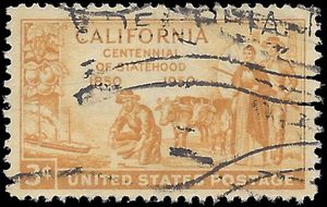# 997 3c 100th Anniversary California Statehood 1950 Used