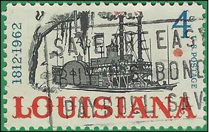 #1197 4c 150th Anniversary Louisiana Statehood 1962 Used