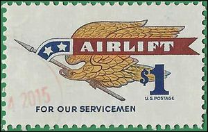 #1341 $1.00 Airlift Issue 1968 Used
