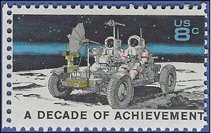 #1435 8c Space Achievement Lunar Rover and Astronauts 1971 Mint NH
