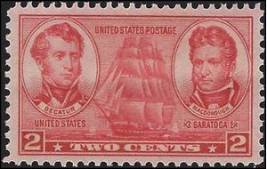 # 791 2c Stephen Decatur and Thomas MacDonough 1937 Mint NH