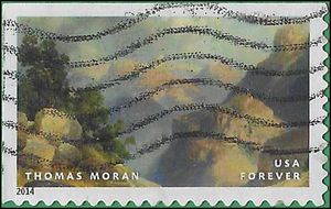 #4917 (49c Forever) Hudson River School Thomas Moran Booklet Single 2014 Used