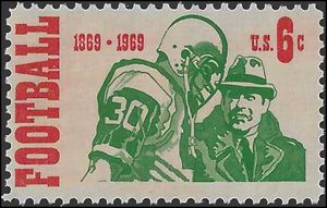 #1382 6c Intercollegiate Football 1969 Mint NH