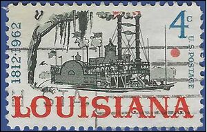 #1197 4c 150th Anniversary Louisiana Statehood 1962 Used