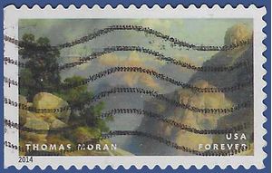 #4917 (49c Forever) Hudson River School Thomas Moran Booklet Single 2014 Used