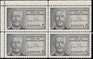 Canada # 474 1967 Used Block of 4