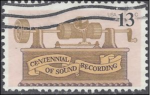 #1705 13c 100th Anniversary of the Phonograph 1977 Used