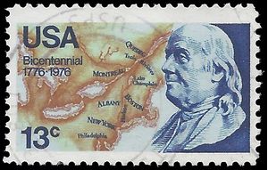 #1690 13c Benjamin Franklin 1976 Used