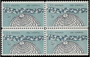 #1237 5c 100th Anniv. National Academy of Science Block/4 1963 Mint NH