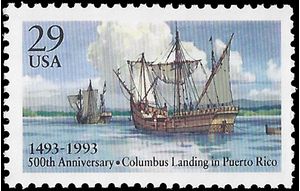 #2805 29c Columbus 500th Anniversary Puerto Rico 1993 Mint NH