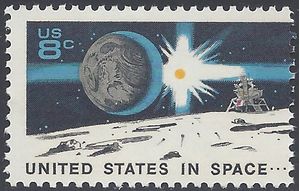 #1434 8c Space Achievement Landing on the Moon 1971 Mint NH