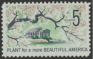 #1318 5c Beautification of America 1966 Mint NH