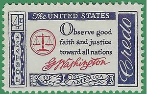 #1139 4c American Credo George Washington 1960 Used