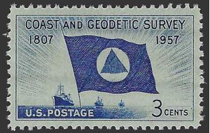 #1088 3c 150th Anniversary Coast and Geodetic Survey 1957 Mint NH