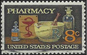 #1473 8c American Pharmacy 1972 Used